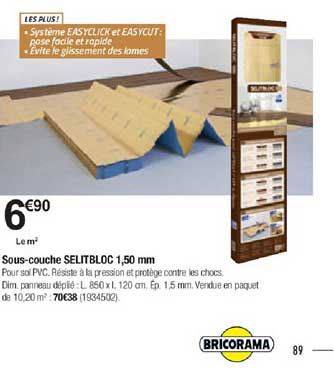 sous couche selitbloc 1.50 mm