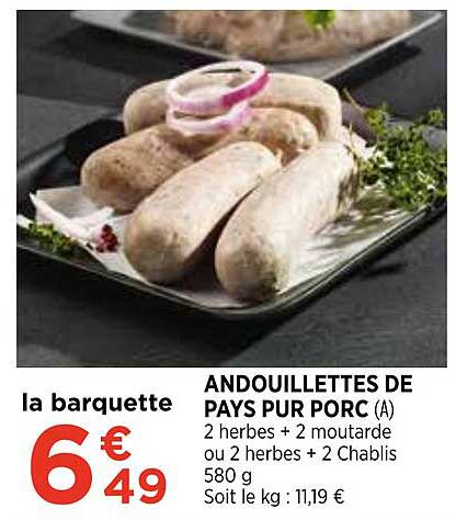 Andouillettes De Pays Pur Porc