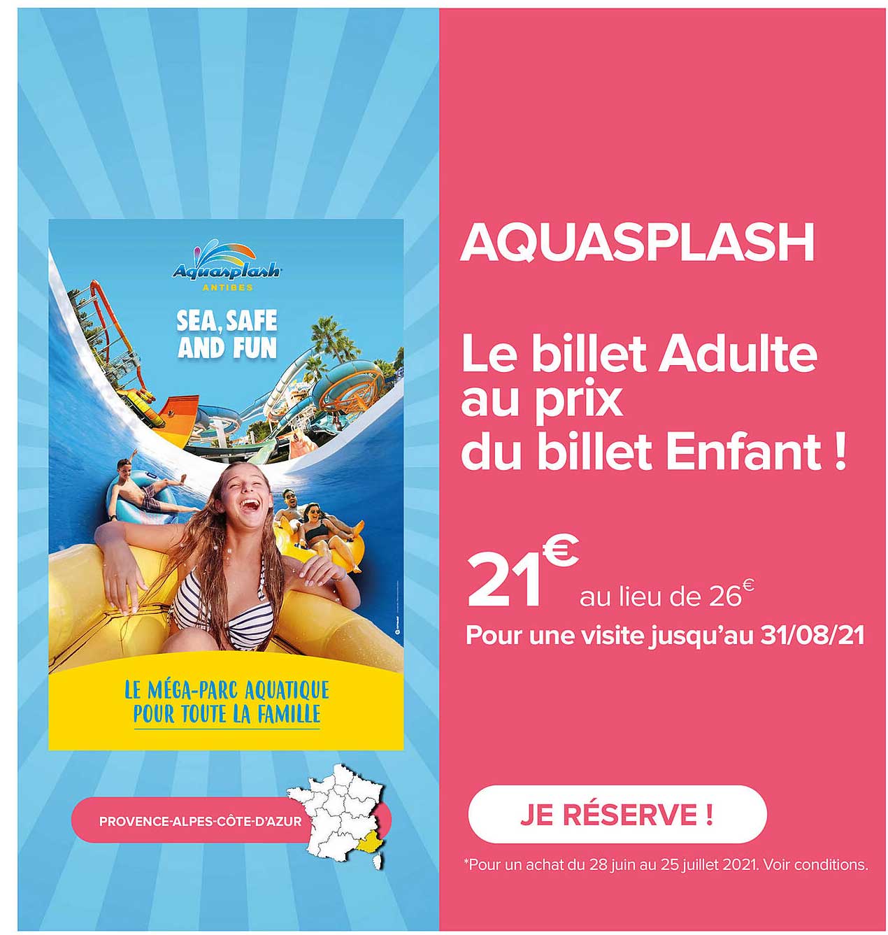 aquasplash - le billet adulte au prix du billet enfant !