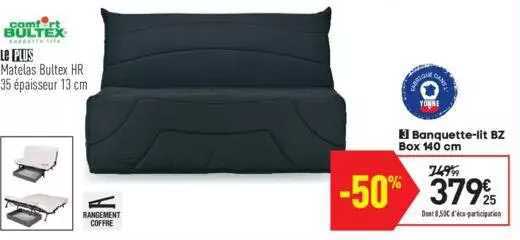 banquette-lit bz box 140 cm