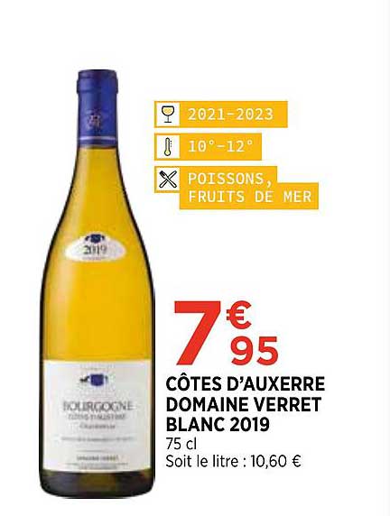 côtes d'auxerre domaine verret blanc 2019