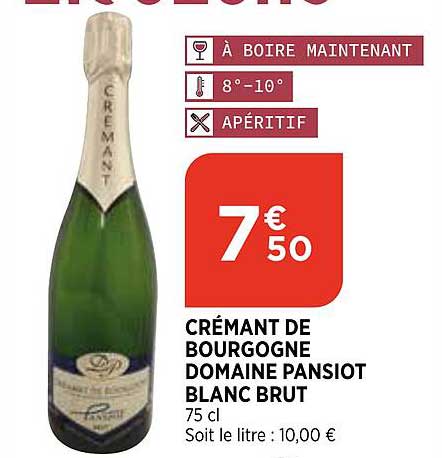 crémant de bourgogne domaine pansiot blanc brut