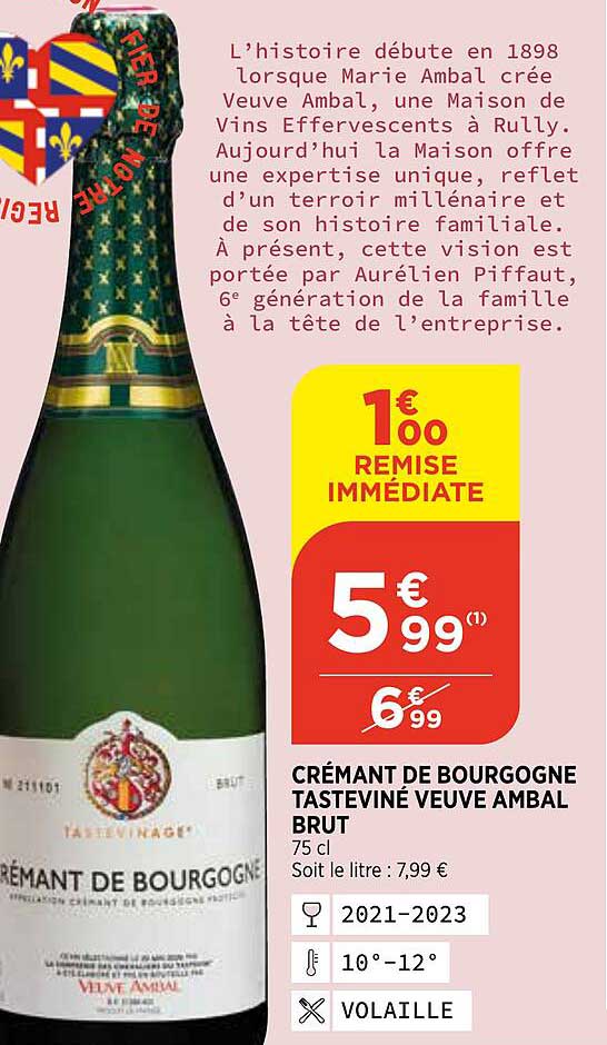 crémant de bourgogne tasteviné veuve ambal brut