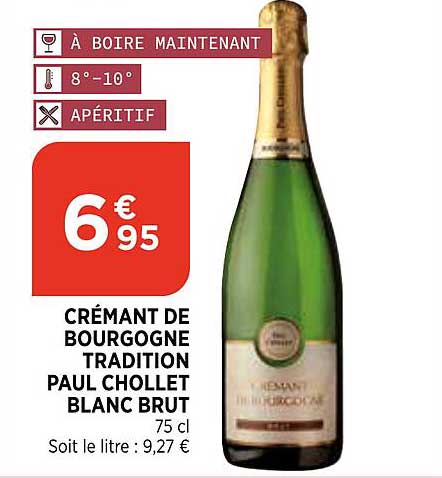 Crémant De Bourgogne Tradition Paul Chollet Blanc Brut
