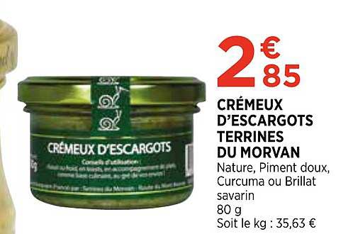 crémeux d'escargots terrines du morvan