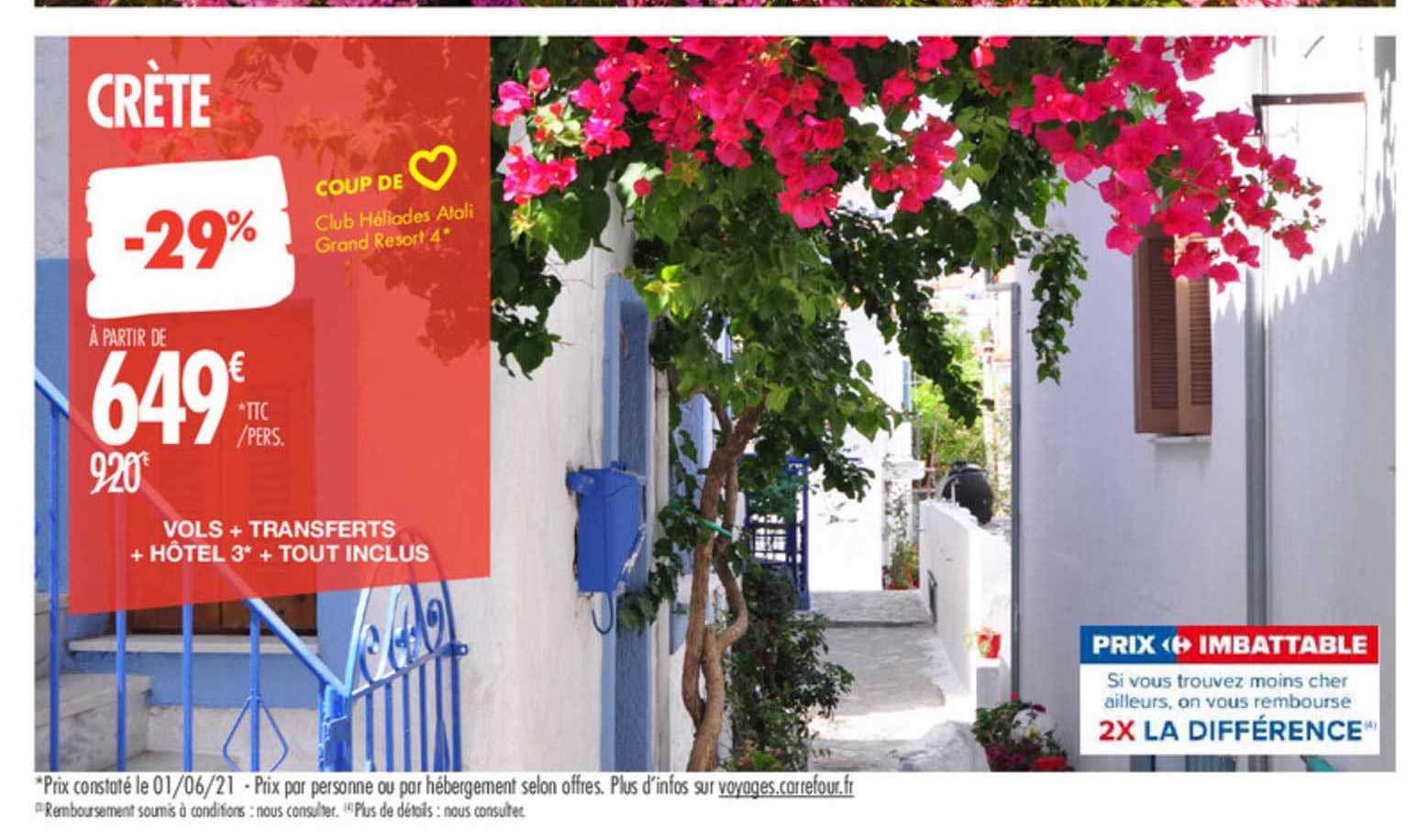 crète : vols + transferts + hôtels 3* + tout inclus