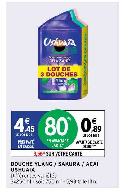 douche ylang - sakura - acai ushuaïa