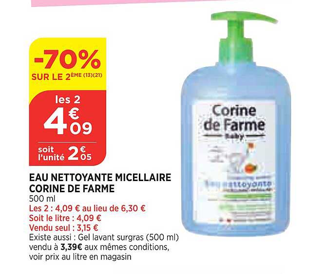 eau nettoyante micellaire corine de farme