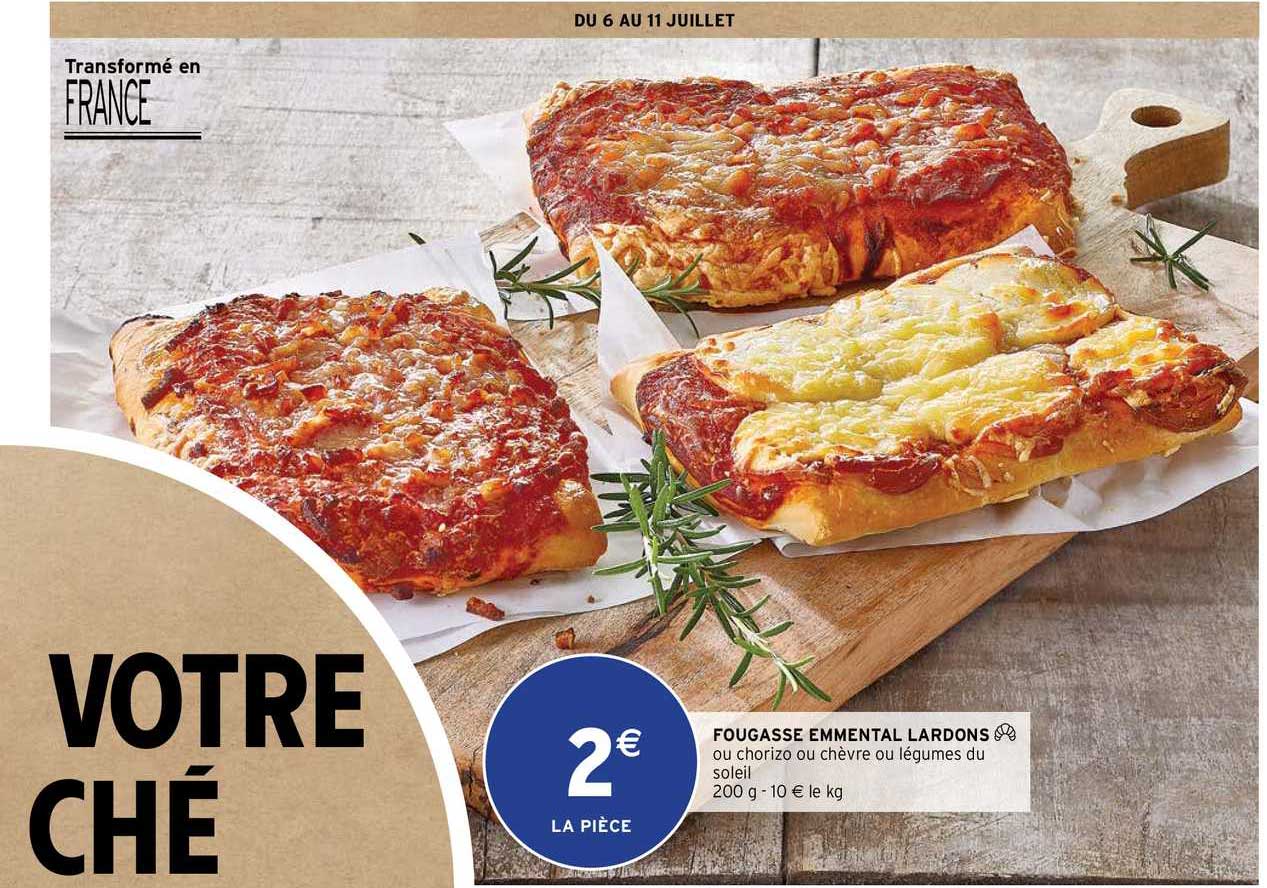 Fougasse Emmental Lardons