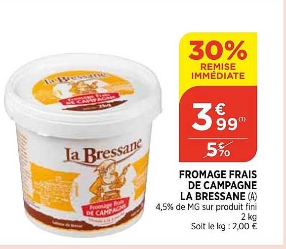 Fromage Frais De Campagne La Bressane