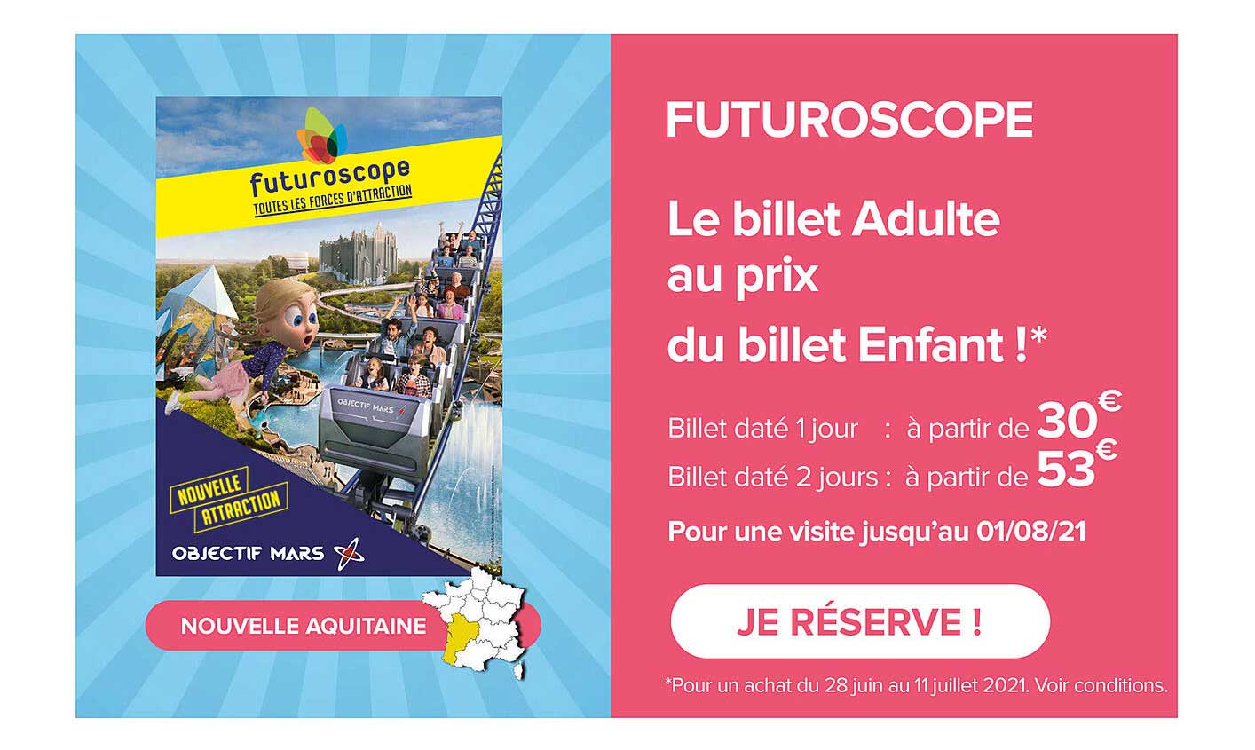 futuroscope - le billet adulte au prix du billet enfant !