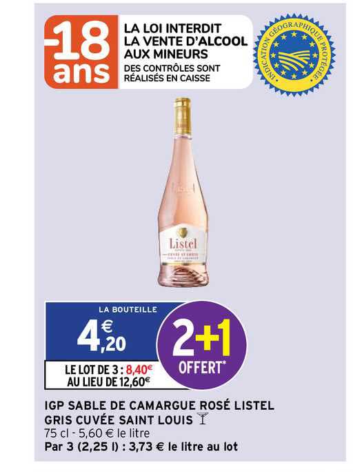 igp sable de camargue rosé listel gris cuvée saint louis