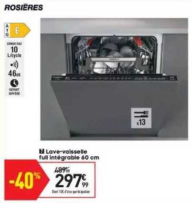 lave-vaisselle full intégrable 60 cm rosières