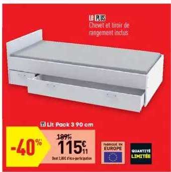 Lit Pack 3 90 Cm