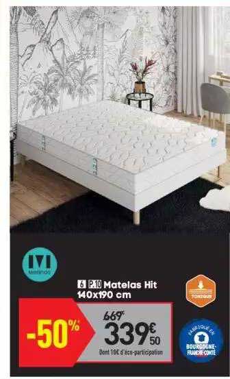 matelas hit 140 x 190 cm