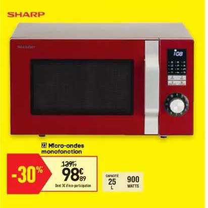 micro-ondes monofonction sharp
