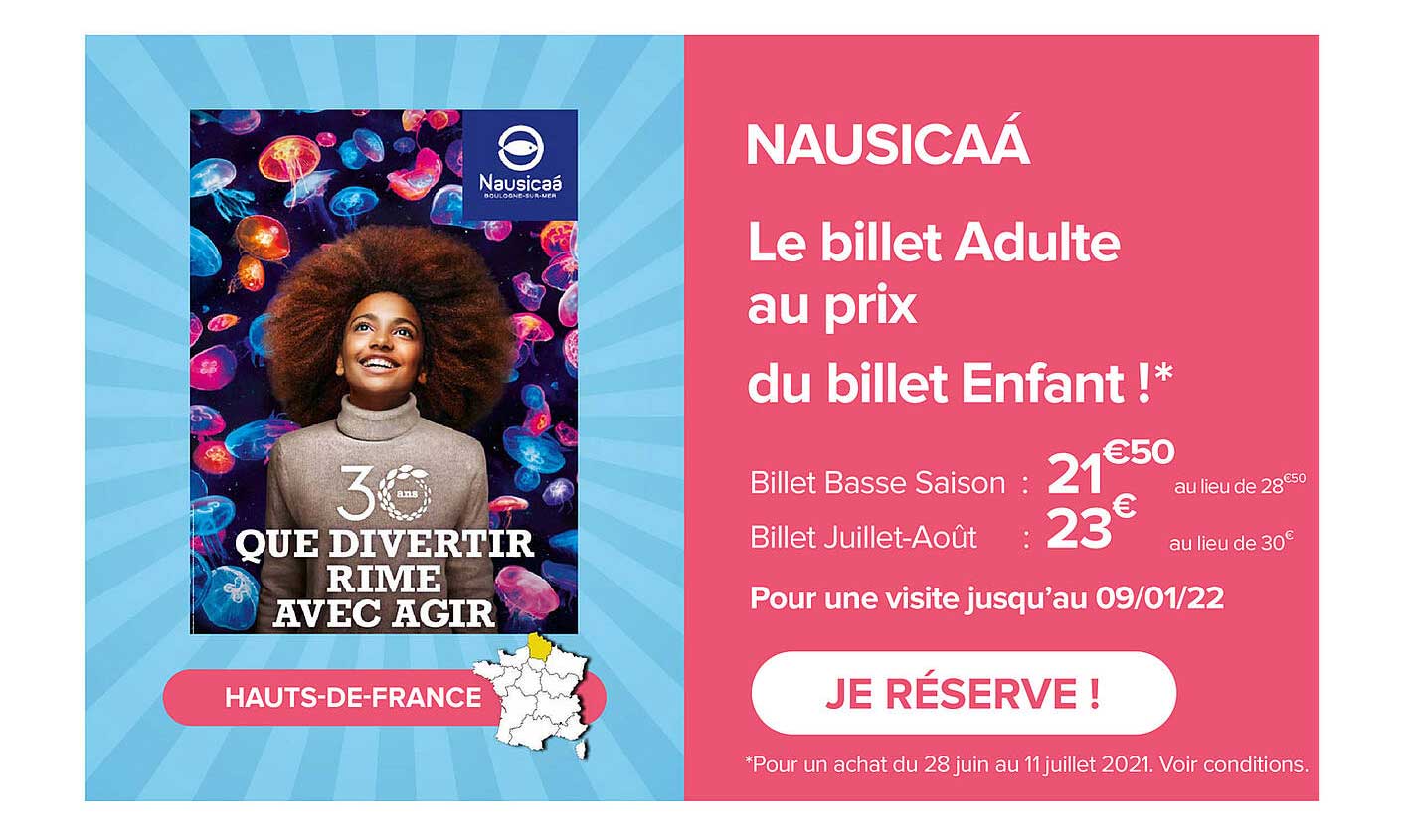 nausicaa - le billet adulte au prix du billet enfant !