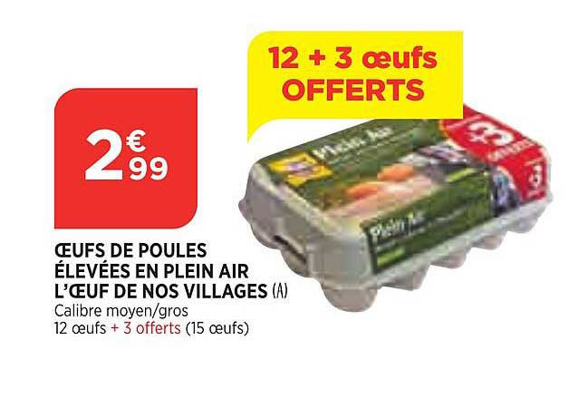 oeufs de poules élevées en plein air l'œuf de nos villages