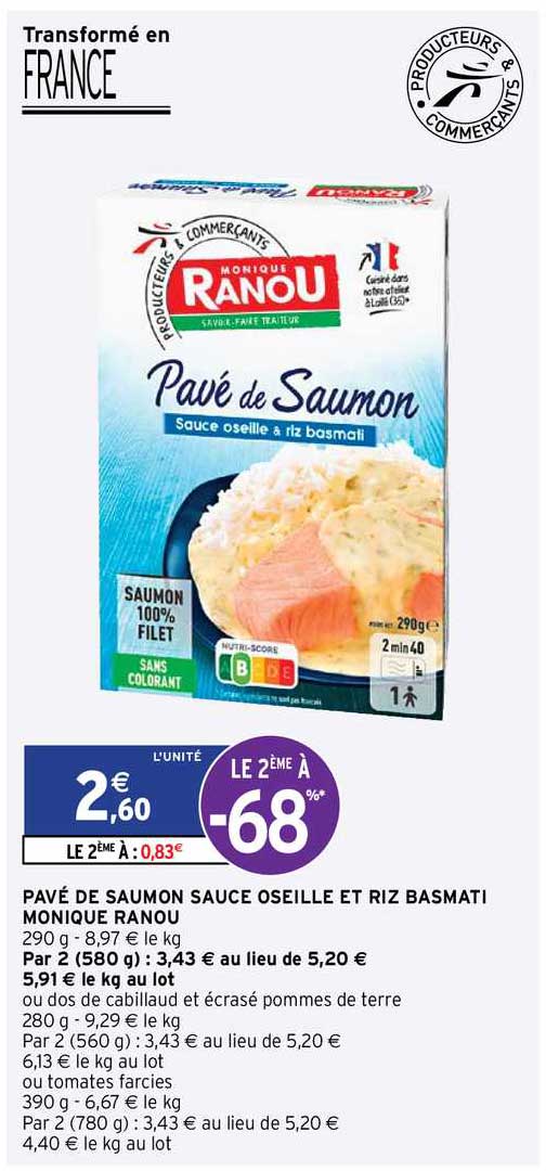 pavé de saumon sauce oseille et riz basmati monique ranou