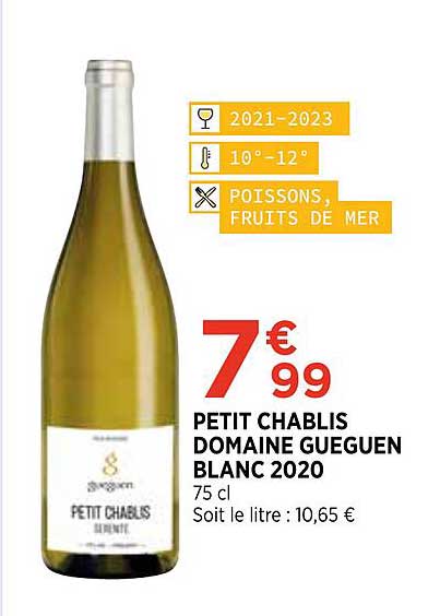 petit chablis domaine gueguen blanc 2020