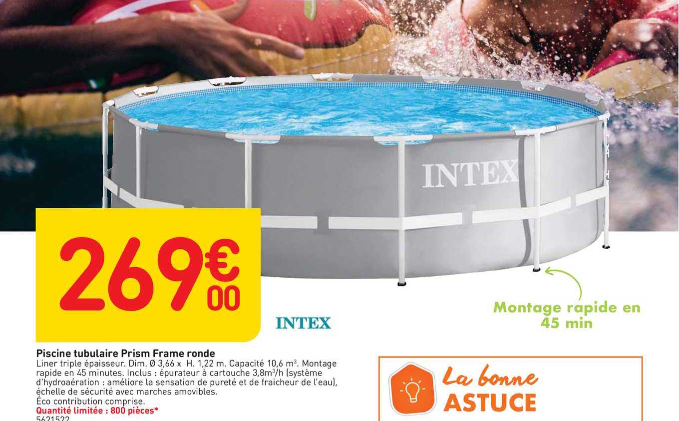 piscine tubulaire prism frame ronde intex