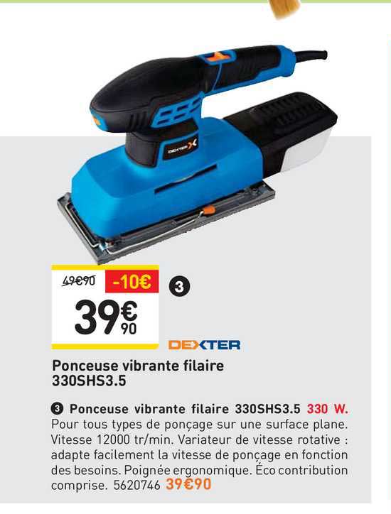 ponceuse vibrante filaire 330shs3.5 dexter