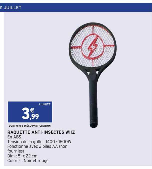 raquette anti-insectes wiiz