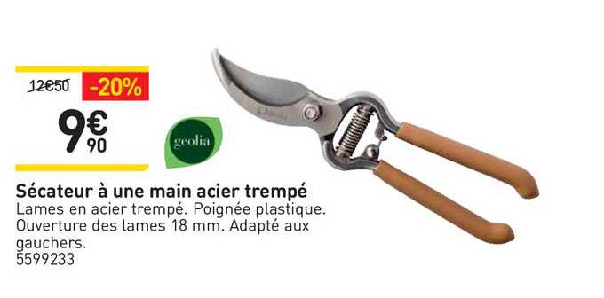 sécateur à une main acier trempé