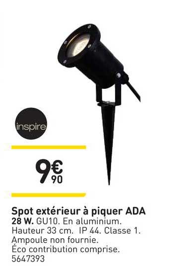spot extérieur à piquer ada 28 w