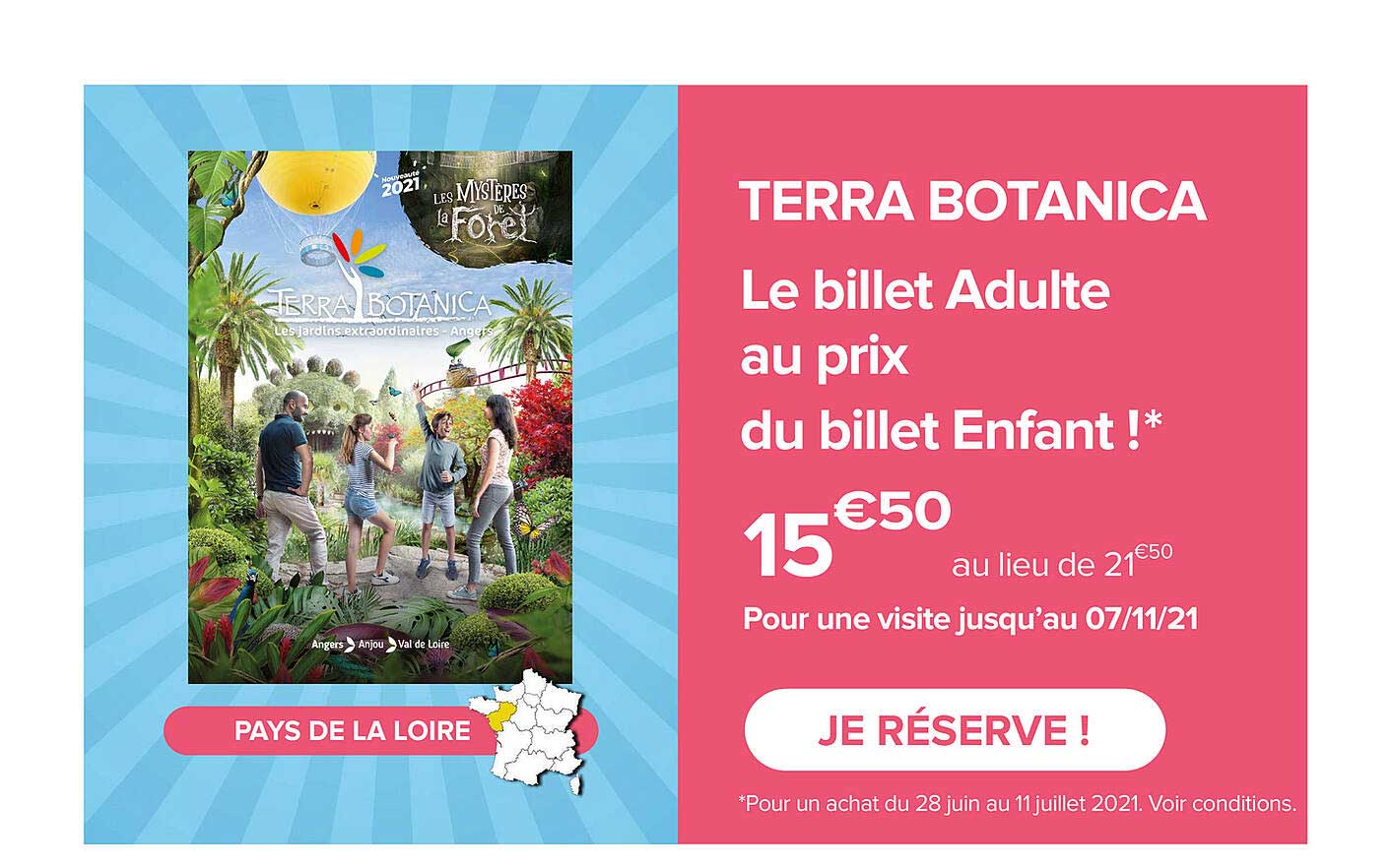 terra botanica - le billet adulte au prix du billet enfant !