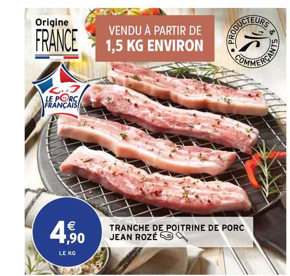 tranche de poitrine de porc jean rozé