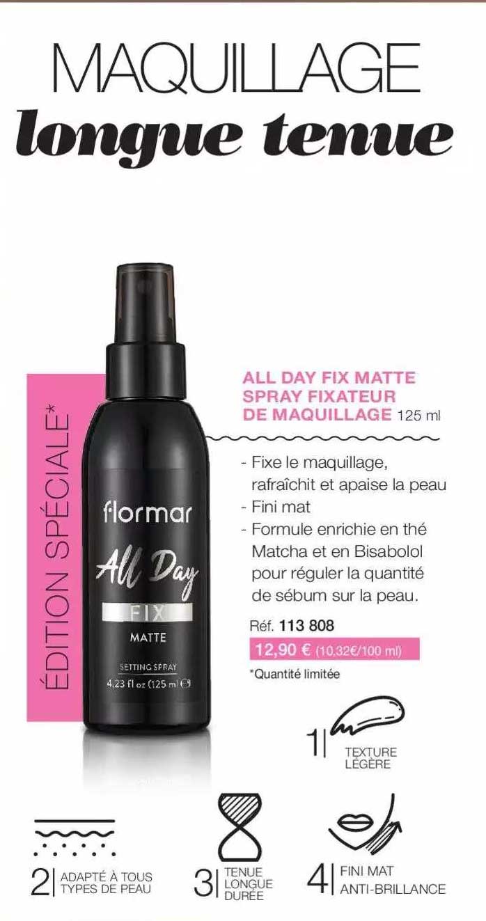 all day fix matte spray fixateur de maquillage