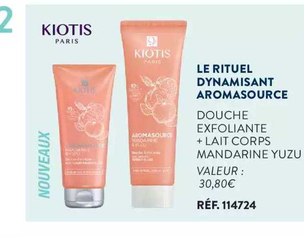douche exfoliante + lait corps mandarine yuzu