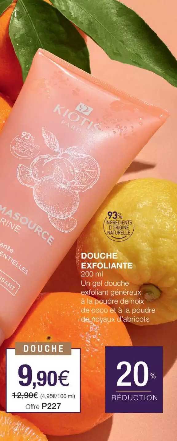 douche exfoliante