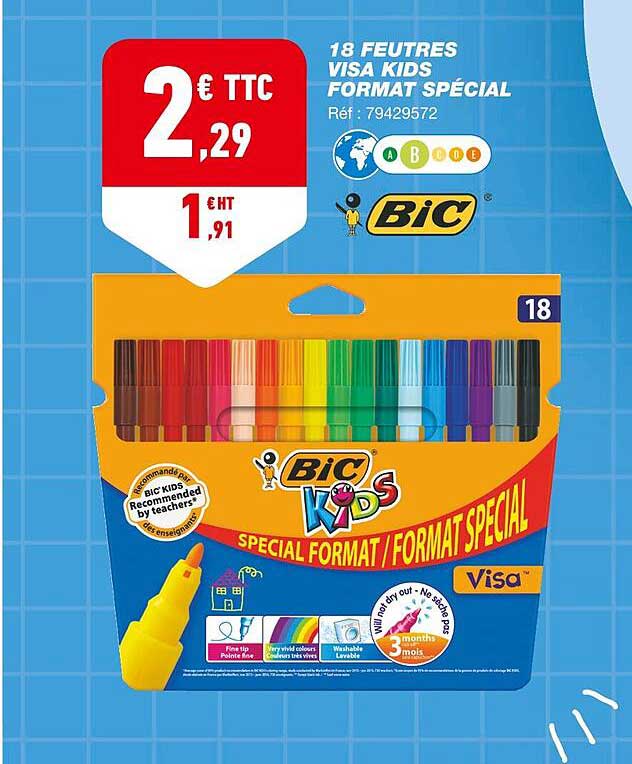 18 feutres visa kids format spécial