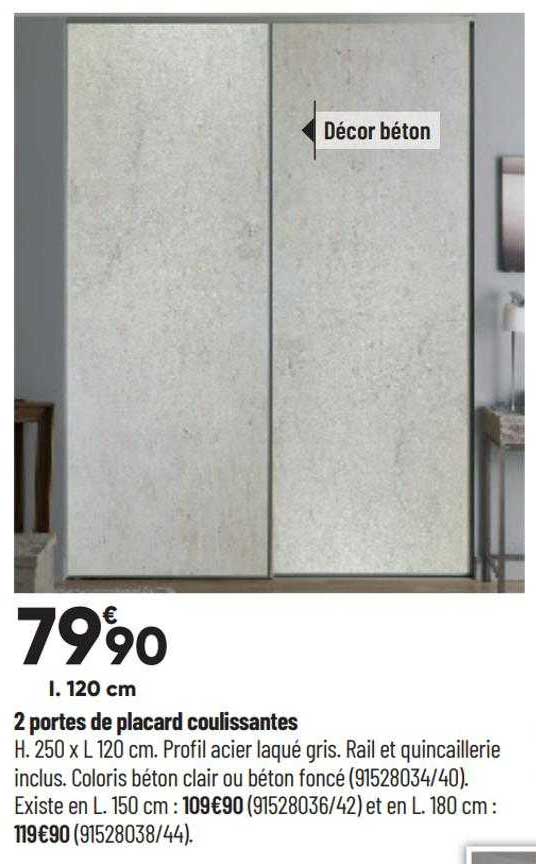 2 Portes De Placard Coulissantes