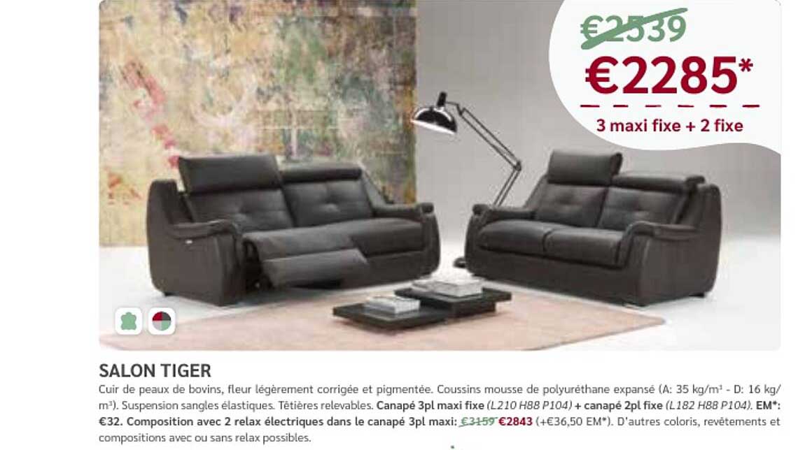 3 maxi fixe + 2 fixe tiger