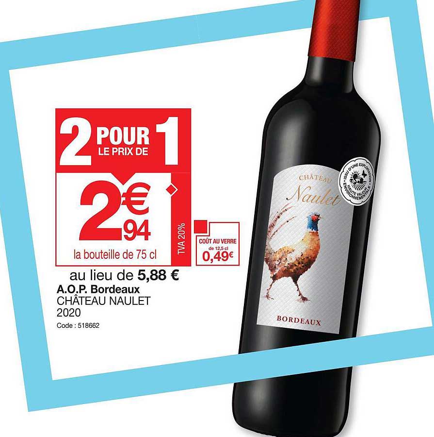 a.o.p. bordeaux château naulet 2020
