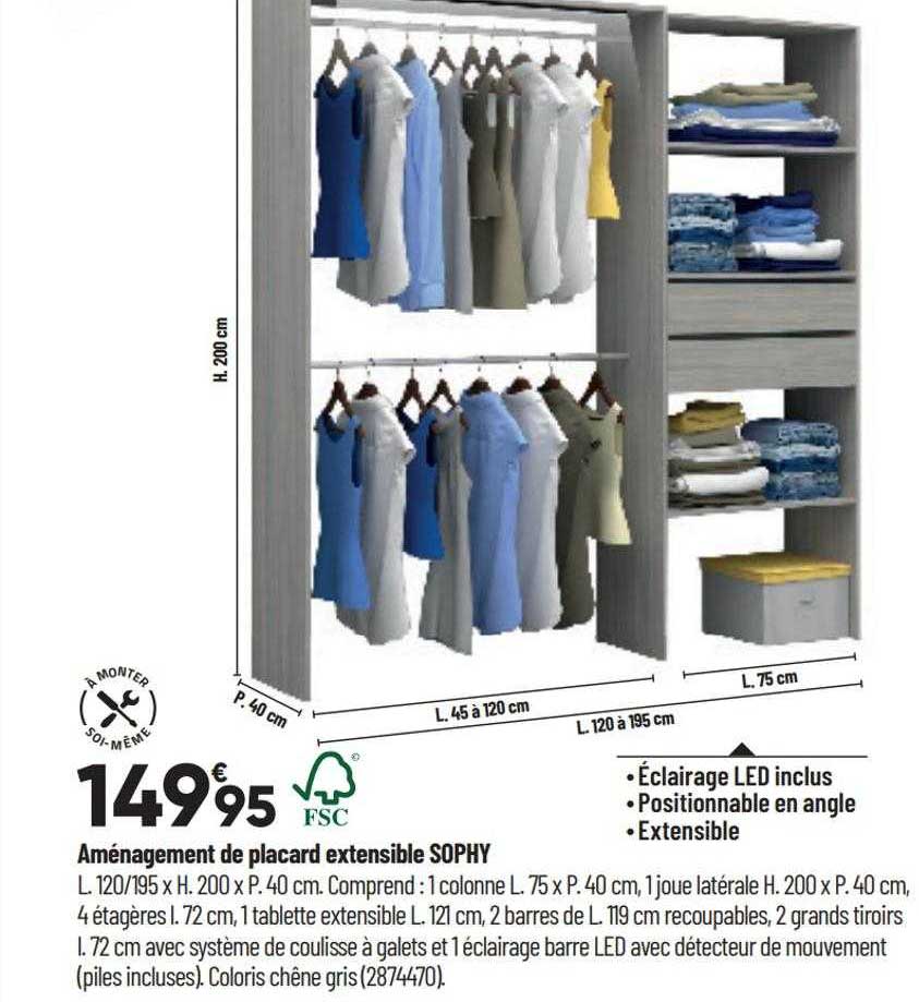 Aménagement De Placard Extensible Sophy
