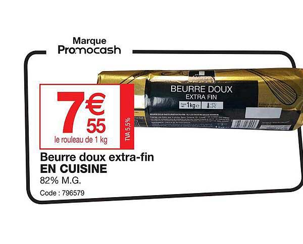 beurre doux extra-fin  en cuisine