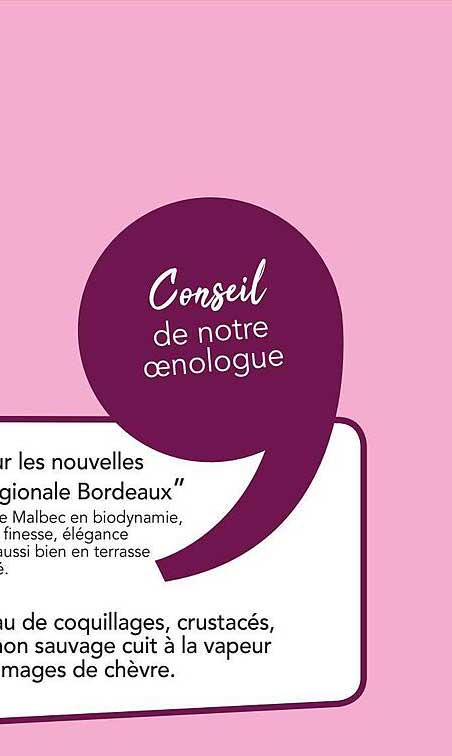 conseil de notre oenologue