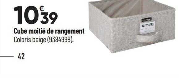 cube moitié de rangement