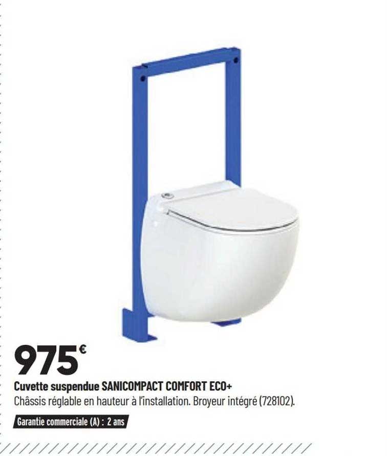 cuvette suspendu sanicompact comfort eco+