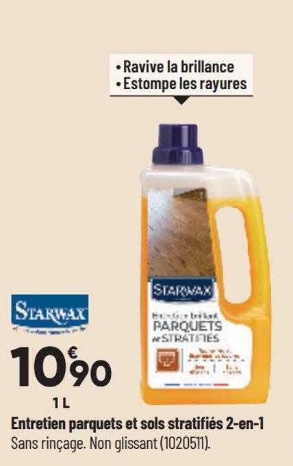 entretien parquets et sols stratifiés 2-en-1 starwax