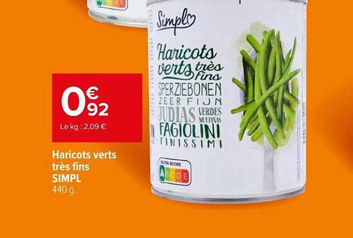haricots verts très fins simpl