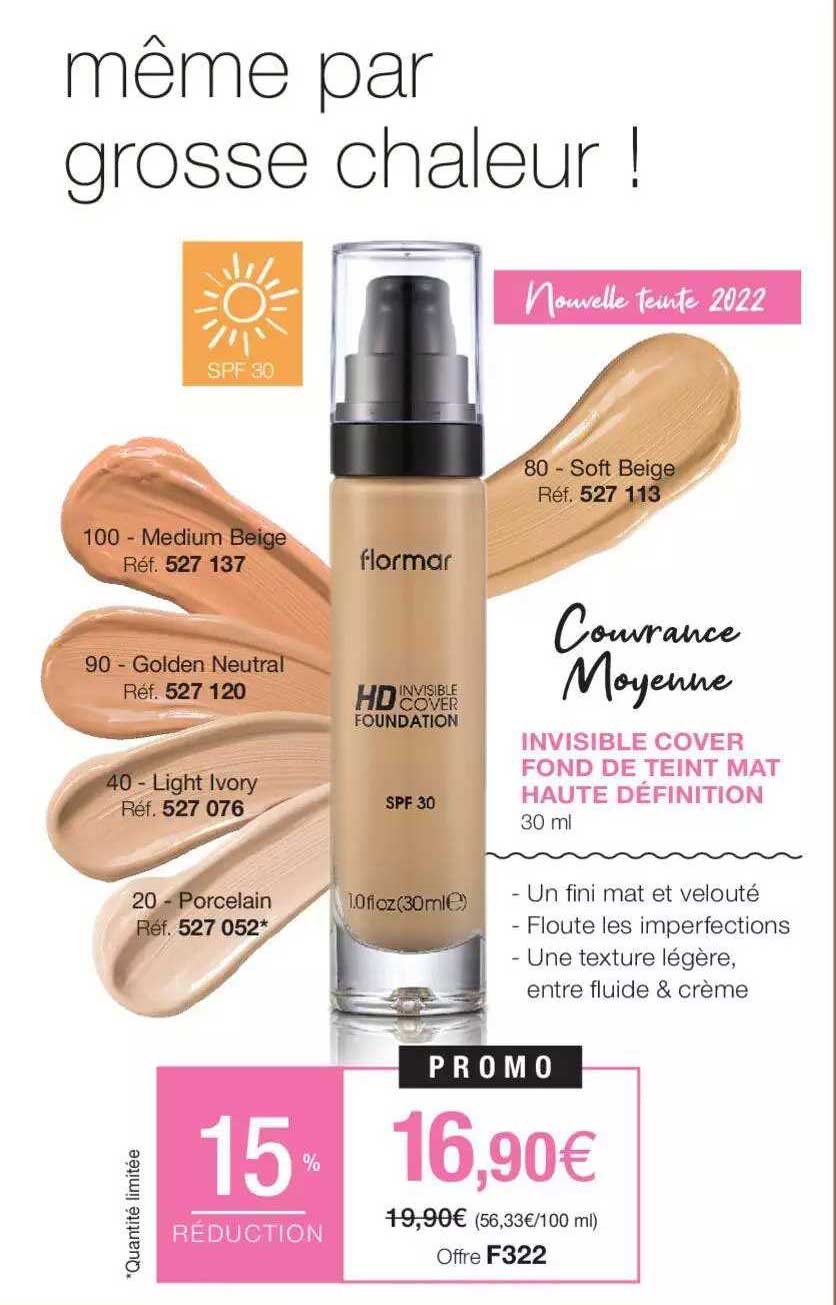 invisible cover fond de teint mat haute définition