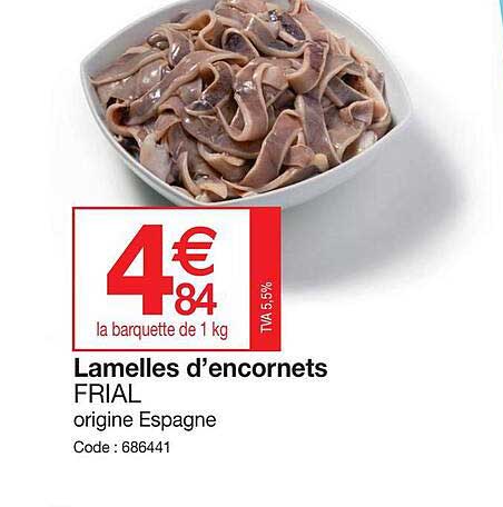 lamelles d'encornets frial