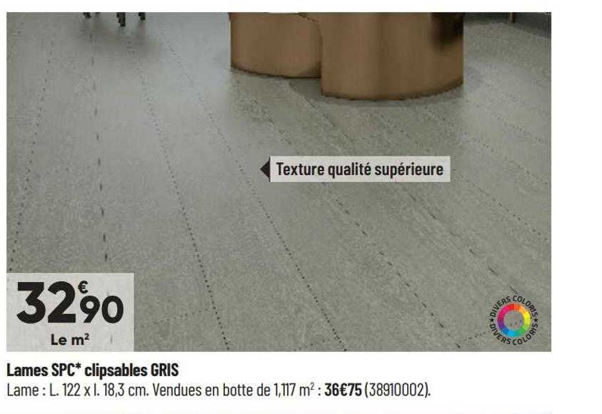 lames spc clipsables gris