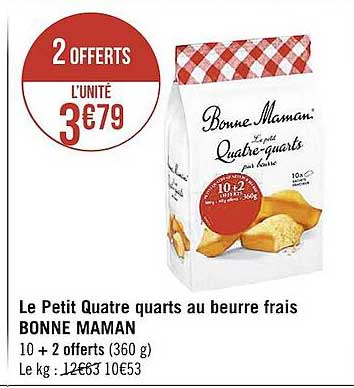 le petit quatre quarts au beurre frais bonne maman