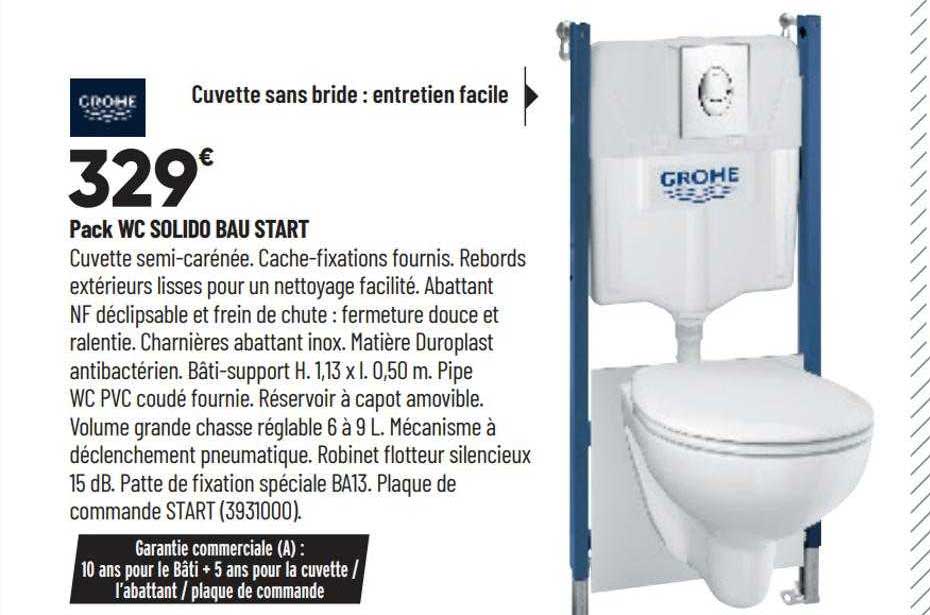 pack wc solido bau start grohe